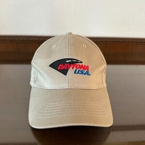 Vintage Daytona USA Khaki Racing Hat Adjustable Seba Head Wear‎ Cap